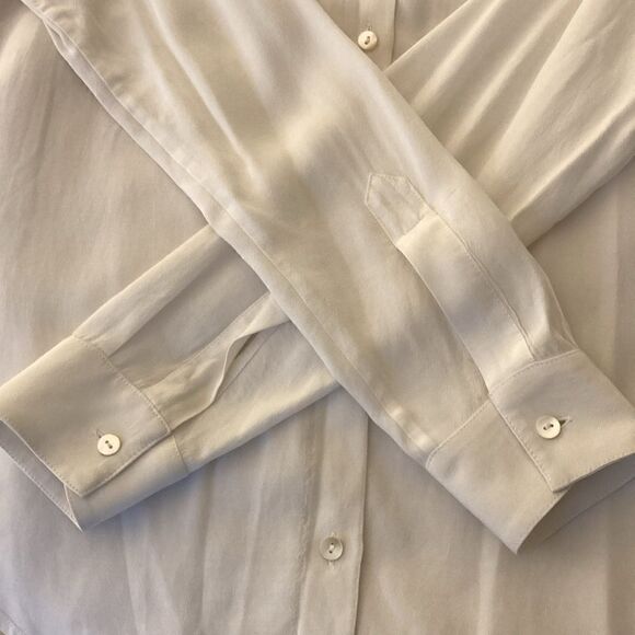 The Kooples Woman’s Long Sleeve White Blouse Floral Lace Front & Back Yoke. - Picture 7 of 10